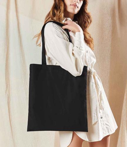Westford Mill Organic Premium Cotton Tote Bag - BLK - ONE